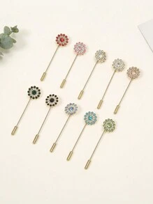 10 sztuk Moda Kobiety Dwuwarstwowy Kryształ Alfabet Szalik Pin Do Codziennego Noszenia Akcesoria Kobiety Broszka