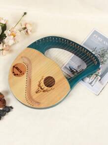 24-String Box-Style Lyre Harp With Reindeer Pattern, Mini Vertical Harp For Beginners, Small Lyre Instrument - 24-string Box-type Lyall Elk Model - View 11