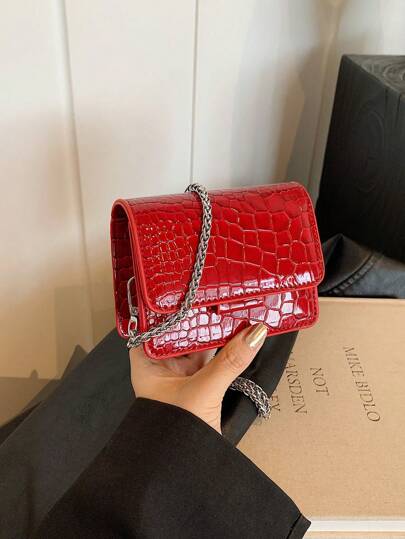 Bolso bandolera de moda nueva de cadena metálica mini