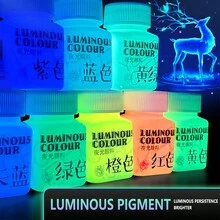 Glow-In-The-Dark Acrylic Fluorescent Paint, Super Bright Glow Liquid For DIY Handpainted Textile - Multicolor - View 10