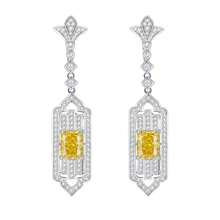 Pendientes exquisitos de cobre amarillo con circonita cúbica