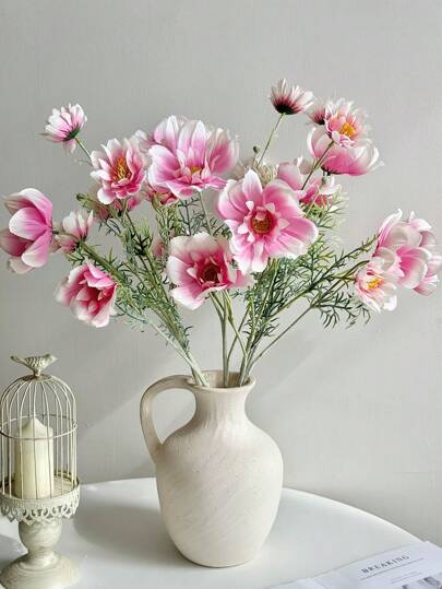 1/3 pezzi Fiori artificiali Gesang, decorazione tavolo per matrimoni e feste, fiori finti per la casa, forbici per la scuola