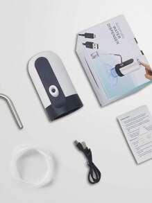 Bomba de Agua eléctrica embotellada inalámbrica Inteligente Bomba de Agua Inteligente dispensador de Agua Inteligente Bomba de Agua automática - Blanco - Ver 6