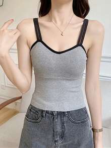 Top Corto para Mujer | Ropa de Corsé | Tops Sexy de Estética | Ropa de Mujer | Tops de mujeres - Gris - Ver 6