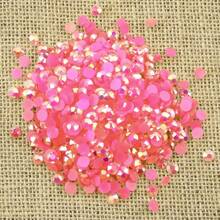 500 颗/1000 颗树脂平底水钻微型果冻宝石，适用于 DIY 工艺品、手机壳、鞋子、衣服装饰，2 毫米/3 毫米/4 毫米/5 毫米/6 毫米 - 玫紅 - 查看 7