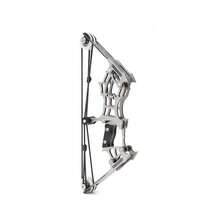 Mini Compound Bow, Small Roller Bow, Short Axis Bow For Archery Practice And Leisure Indoor/Outdoor Activities; Comes With 12 Arrows, 1 Target Paper, And 1 Wrench - Silver - View 3