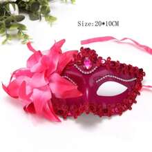 1 Mặt nạ Giáng sinh Halloween Venice thời trang mới Belle Sexy Ladies Mặt nạ công chúa hoa loa kèn lớn Mặt nạ làm đẹp mềm mại đàn hồi, Giáng sinh - Nhiều màu - Xem 11