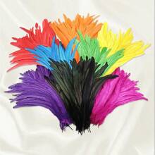 15Pieces 25-30CM Colored Artificial Rooster Feathers Crafts Sewing DIY Carnival Costume Plume Wedding Dresses Handmade Accessories Party Home Decoration - Multicolor - View 10