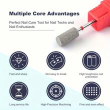 Nail Drill Bit, Shank Flat Top Barrel Shape Electric Nail File For Cuticle Cleaner, Gels Nail Art, Manicure, Pedicure Salon Tool - Multicolor - View 4