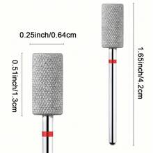 Nail Drill Bit, Shank Flat Top Barrel Shape Electric Nail File For Cuticle Cleaner, Gels Nail Art, Manicure, Pedicure Salon Tool - Multicolor - View 3
