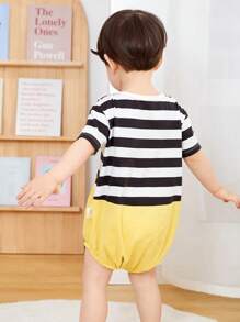 mini bala Bộ đồ tam giác cho bé trai mùa hè thấm mồ hôi nhanh khô cho trẻ em - màu đen - Xem 2