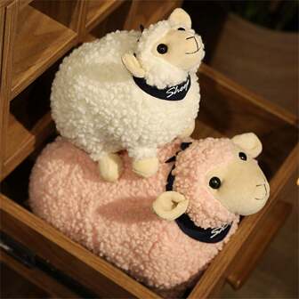 Keylingwd Simpatica peluche di pecora, morbido animale imbottito, pecora australiana in peluche, decorazione adorabile per la casa, regalo di compleanno/Natale, regalo per amici, decorazione domestica, pecora, agnello, Australia, decorazione natalizia per la casa, agnellini, peluche grande