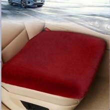 1 pièce Coussin de siège de voiture en fausse fourrure de lapin, accessoire intérieur de voiture épais moelleux et chaud, la couleur peut varier du produit réel
