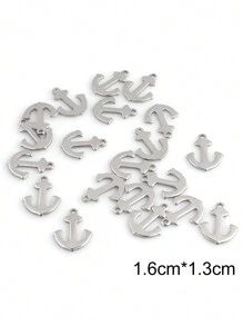20pcs Stainless Steel Anchor Pendant Gold Charms For DIY Bracelet Necklace Jewelry Making Supplies Accessories