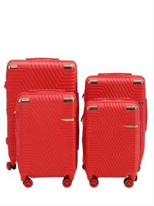 International National Travel Suitcase With 4 Double 360º Removable Wheels, Built-In TSA Padlock, Internal Divider, Side Protection - 紅色 - 查看 4
