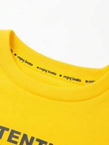 mini bala Camiseta de manga corta de verano con dibujo animado de sonrisa