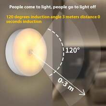 1pc Smart Motion Sensor Hallway Light With USB Charging, Magnetic Cabinet Light Stand For Night Markets And Bedside Tables - Multicolor - View 2