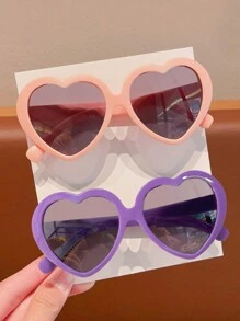 2/3/4pcs Kids Cute Heart-Shaped Fashion Glasses For Boys & Girls - Multicolor - View 20