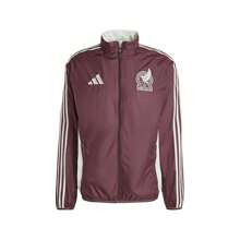 Adidas 男士红色墨西哥国家队 2024 年双面 Anthem 全拉链夹克 - 紅色 - 查看 1