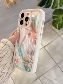 1 chiếc ốp lưng điện thoại chống sốc, đục lỗ, họa tiết khinh khí cầu, bảo vệ camera, tương thích với iPhone 11 Pro Max/12 Pro Max/13 Pro Max/14 Pro Max/15 Pro Max/ Tương thích với iPhone 16 Plus/ Tương thích với iPhone 16 Pro Max, tương thích với Samsung, tương thích với Redmi, tương thích với OPPO/ Tương thích với Realme, tương thích với VIVO, tương thích với Infinix, tương thích với Honor, tương thích với MOTO, tương thích với One Plus, phiên bản quốc tế, không phải phiên bản nội địa. - trắng - Xem 2