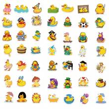 50pcs Cute Yellow Duck Stickers ,High Quality Vinyl Aesthetic Stickers Suitable For Scrapbooks, Journals, Laptops, Bumpers, Skateboards, Water Bottles, Computers, Cell Phones, Cars Stickers Can Bring A Lot Of Fun To Your Life, Perfect Gifts For Adults&Kids