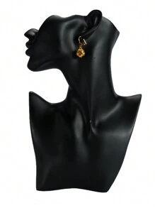 2 件/套奢华简约空心星形耳环，24K 金色，DIY 星形设计，送给女朋友、妻子、朋友、节日、生日的礼物，适合女性日常和场合 - 金黃色 - 查看 5