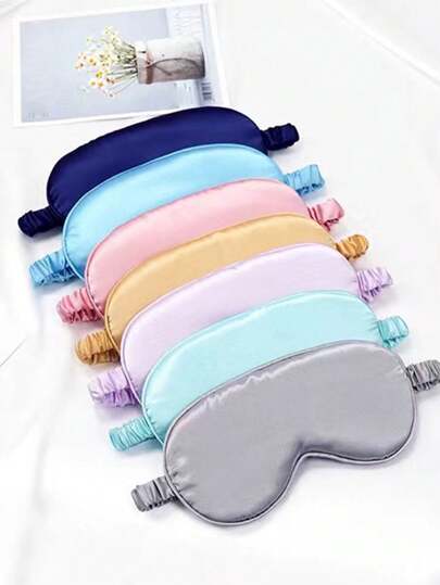 1pc Double-Sided Silk Eye Mask, Light-Blocking Sleep Blindfold For Home, Office, Travel, Flight, Airline Travel Rest Supplies Travel Items Sleep Help Vacation Accessories Holiday Comfortable Sleepers For Travel Camping Office Accessories Travel Plane Travel Essentials Travel Accessories Travel Must Haves Beach Summer School Accessories Back To School Stuff Back To School Supplies