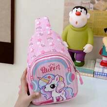 1 件儿童单肩包、Hello Kerokero 卡通人物斜挎包、Kitty 猫背包配件、轻质尼龙材质，带有透气减负部件，非常适合幼儿园幼儿可爱的日常服装和娱乐玩具！ - 粉色 - 查看 3