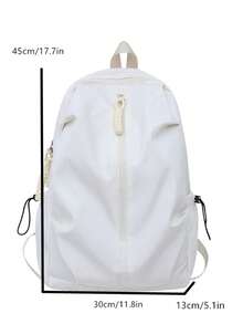 Casual Travel Backpack For College Students - White - View 8