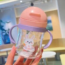 Vaso Entrenador 360 Antiderrames Para Bebés Biberones Con Mordida Segura Contra Ahogos Para Bebés, Con Dibujos Animados 250ml - Rosa - Ver 5