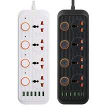 250V Power Strip With USB Port And Cable, Office/Home Plug Board, UK Standard High Power Intelligent Plug Board - UK Plug(220-240V) - View 7
