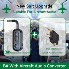 KZ 2-In-1 Bluetooth 5.3 Audio Receiver Transmitter, Hi-Fi Stereo Wireless Adapter With 3.5mm AUX Port And Microphone, Suitable For Car, Plane, TV, Computer, Speaker (Black With AP Adapter) - Black With AP Converter - View 13