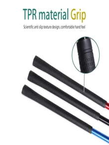 Adults' And Kids' Double-Sided Golf Putter, Telescopic Adjustable Golf Club - Red - View 4