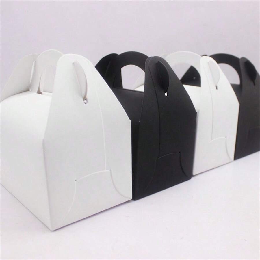 10pcs Homemade Blank Paper Gift Box. Black And White Candy/Wedding Gift Display Packaging Box. - Gift Box - View 1