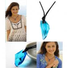 Classic TV Series H2o Necklace, Fashionable Polyresin Moonstone Pendant Just Add Water Blue Stone Mako Mermaid Accessories Movie Souvenir