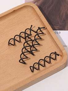 2pcs Set Spiral Hair Clip, Rotating Hair Claws For Bun Hairstyle, Versatile Hair Styling Accessories - Black - View 3