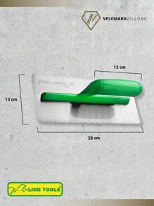 Llana Dentado Triangular Mango Plastico 6 Remaches 11 Pulgadas Herramienta De Construcción - Gris - Ver 6