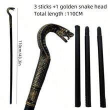 1 件 Cosplay 塑料蛇头权杖道具，埃及法老王魔术师权杖，吹塑工艺品（DIY 组装玩具），PVC 连衣裙，蟒蛇，权杖道具，白色羽毛蟒蛇，沉睡魔咒，男士手杖