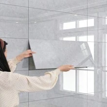 10入組自粘式壁紙，防水PVC牆面裝飾，每張尺寸30CM*60CM，覆蓋面積1.8平方米，大理石磚紋裝飾瓷磚貼紙。適用於廚房浴室牆面裝飾 - 彩色 - 查看 8