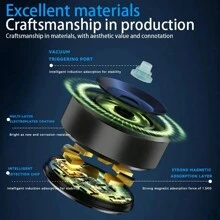 Easy One-Touch Operation | Strong Suction & Magnetic Mount | Electric Vacuum Suction Phone Holder For Car Navigation 100mAh Battery - Multicolor - View 3