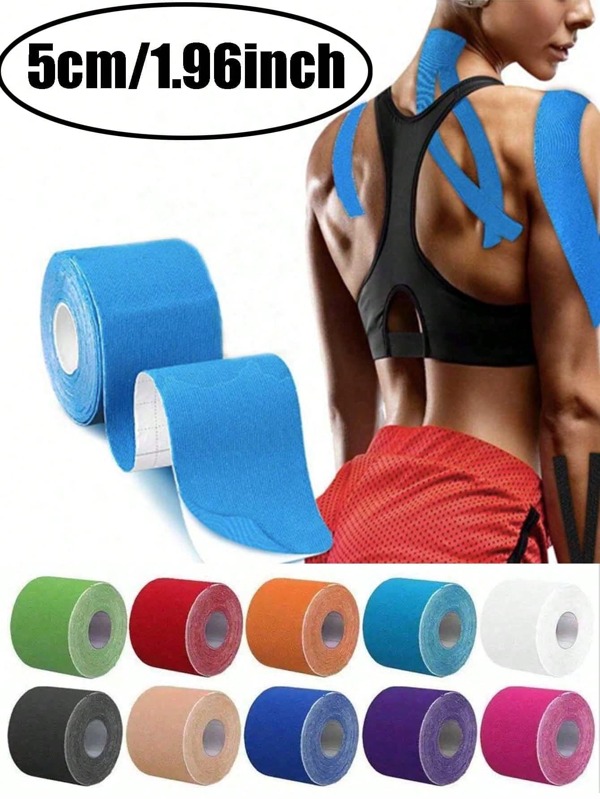 1 Stück elastischer Stoffbrustgurt, Sportmuskel-Elastikbandage mit Klebefläche, geeignet für Fitness, Basketball, Radfahren, Badminton, Bergsteigen, Fußball Gymnastikzubehör