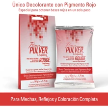 Primer Pulver Rouge Polvo Decolorante Pulver Rouge Formulado Para Tonos Rojos Loquay 50g - Rojo - Ver 1