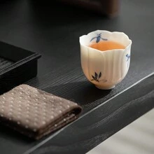 1pc Hand-Painted Butterfly Ceramic Tea Cup, Suitable For Occasions Such As Tea Party, Afternoon Tea, Home, Garden, Restaurant, Etc.