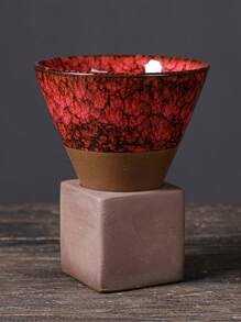 1 件粗陶咖啡杯，陶瓷高岭土创意三角锥形杯，容量 200 毫升，可盛卡布奇诺、拿铁、奶昔和酸奶，窑釉学校用品返校 - 創意三角盃 - 查看 12