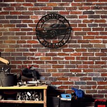 Letrero de metal personalizado para el coche, letreros de coche para el garaje, letrero con nombre de coche, coche deportivo, letrero de metal para el garaje, letrero para la cueva de hombres, regalos para mecánicos, 1 pieza multifuncional, reutilizable, exquisita, moderna, de alta calidad, personalizad, única, regalo ideal para él, ella, novio, novia, mamá, papá, familia, amigos para el Día de la Madre, cumpleaños, Día del Niño, graduación, bodas, para el día de inauguración de la casa, sala de estar, dormitorio, sala de té, hogar, comedor, oficina, escuela, jardín, decoración del Día de San Valentín - Negro - Ver 5