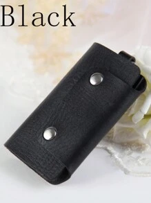 1 PC PU Snap Button Folding Key Bag Bank Enterprise Shopping Mall Key Bag Holiday Gift For Women Mini Wallet