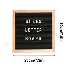 1pc Letter Board, 8 X 8 Inch Felt Letter Board With Letters Numbers & Symbols, Sign Board With Changeable Letters, Changeable Wooden Message Board Sign, Wood Frame, Wall Mount, Free Standing, Messages Announcement Sign - Multicolor - View 4