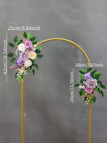 1套/2入組人工花短劍型康乃馨花婚禮拱門用花，適用於節日派對、婚禮接待背景、家居裝飾 - 彩色 - 查看 4