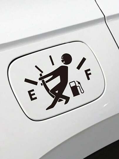 1/2个油箱盖贴纸，趣味低油量警告贴纸，幽默油表过载贴纸，反光个性化汽车贴纸，汽车贴花，油箱盖贴纸，趣味个性化汽车贴纸，汽车配件，汽车装饰，女士汽车配件，汽车用品，卡车配件，汽车用品，汽车贴花，汽车贴纸，随机款式