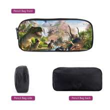 3pcs Dinosaur Backpack Set For Children, Including Kindergarten And Primary School Students: Backpack, Shoulder Bag And Pencil Case - Dinosaur Home - View 6